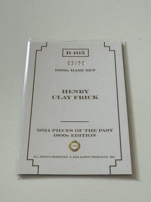 2024 Pieces of the Past 1800s Edition Henry Clay Frick Red Parallel 03/50
