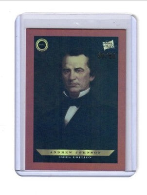 2024 Pieces of the Past 1800s Edition Andrew Johnson Red Rainbow /50 #B-120