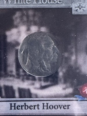2025 Historic Autographs POTUS White House Herbert Hoover Nickel Coin Relic Card
