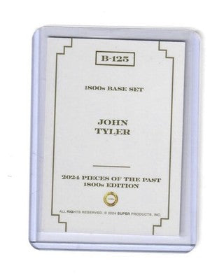 2024 Pieces of the Past 1800s Edition John Tyler Red Rainbow /50 11/50 #B-125