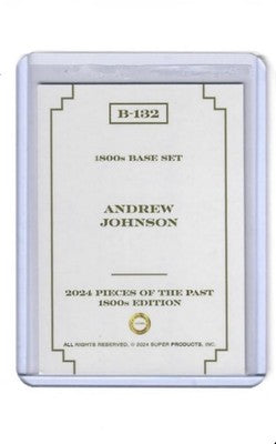 2024 Pieces of the Past 1800s Edition Andrew Johnson Red Rainbow /50 #B-120