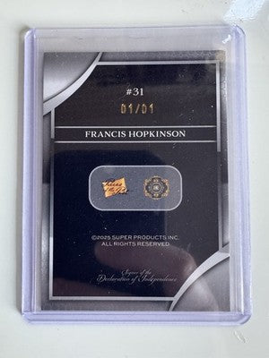 2025 Pieces of the Past Francis Hopkinson Masterpiece One of One 1/1 #31