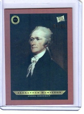 2024 Pieces of the Past 1800s Edition Alexander Hamilton Red Rainbow 01/50