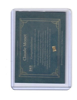 2025 Pieces of the Past Claude Monet Jumbo Historic Document Relic #243