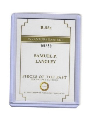 2025 Pieces of the Past Inventors Edition Samuel P. Langley Red Foil /50 09/50