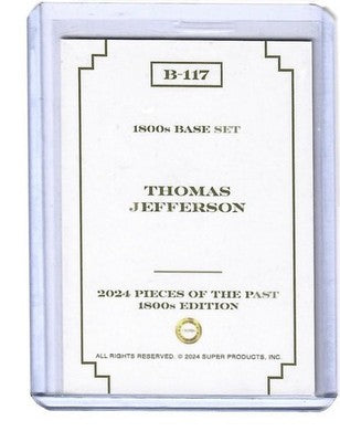 2024 Pieces of the Past 1800s Edition Thomas Jefferson Red Rainbow /50