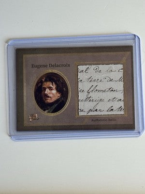 2025 Pieces of the Past Eugene Delacroix Authentic Handwriting Document Relic