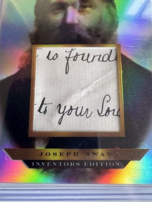 2025 Pieces of the Past Inventors Edition Joseph Swan Handwriting Relic #552