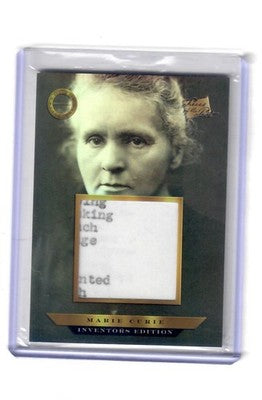 2025 Pieces of the Past Inventors Edition Marie Curie Authentic Relic #532