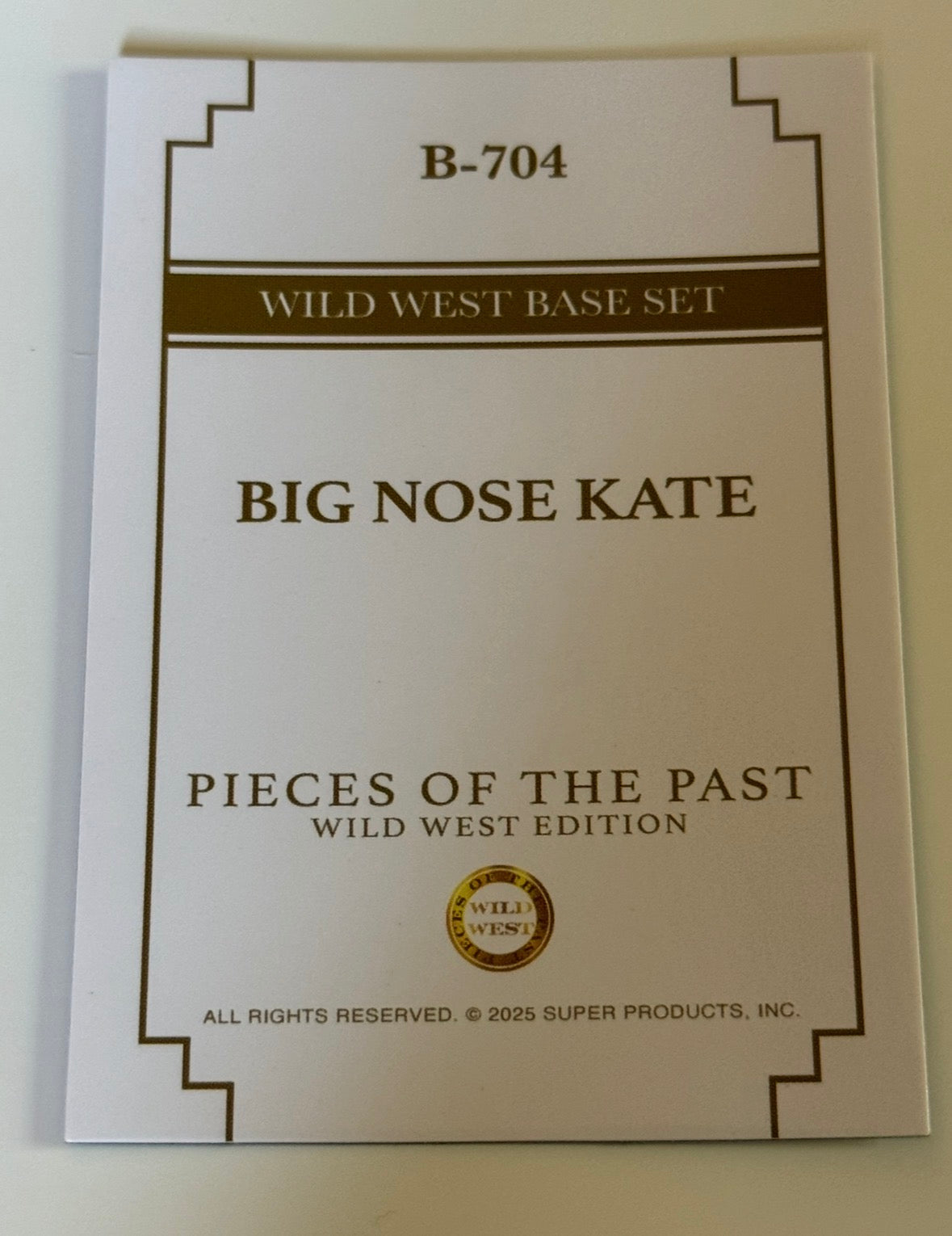 2025 Pieces of the Past Wild West Edition Big Nose Kate Base Card #B-704