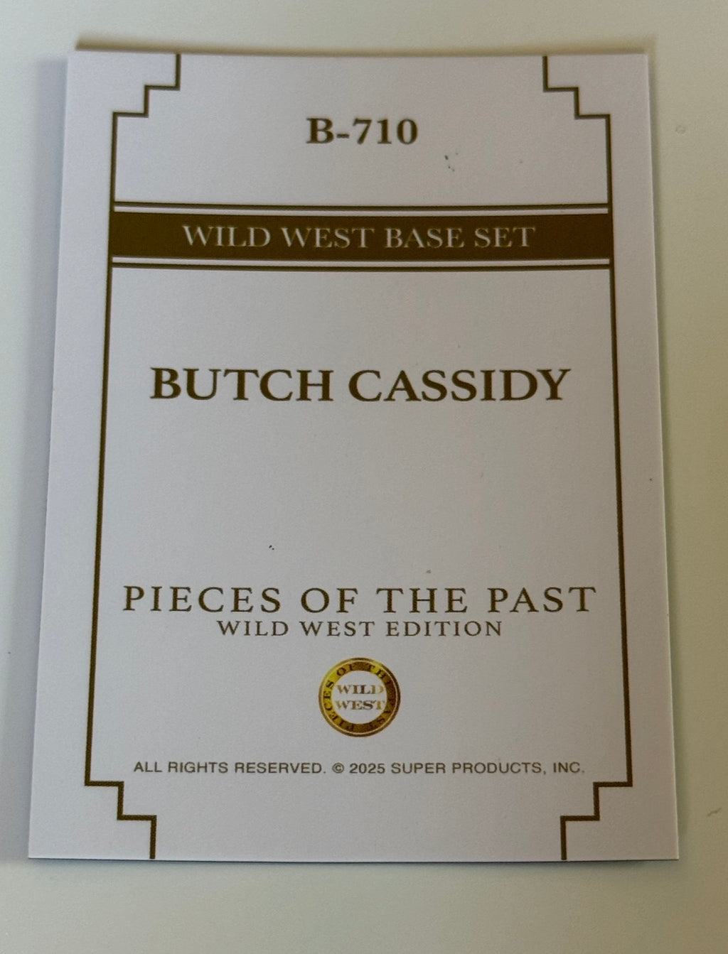 2025 Pieces of the Past Wild West Edition Butch Cassidy Base Card #B-710