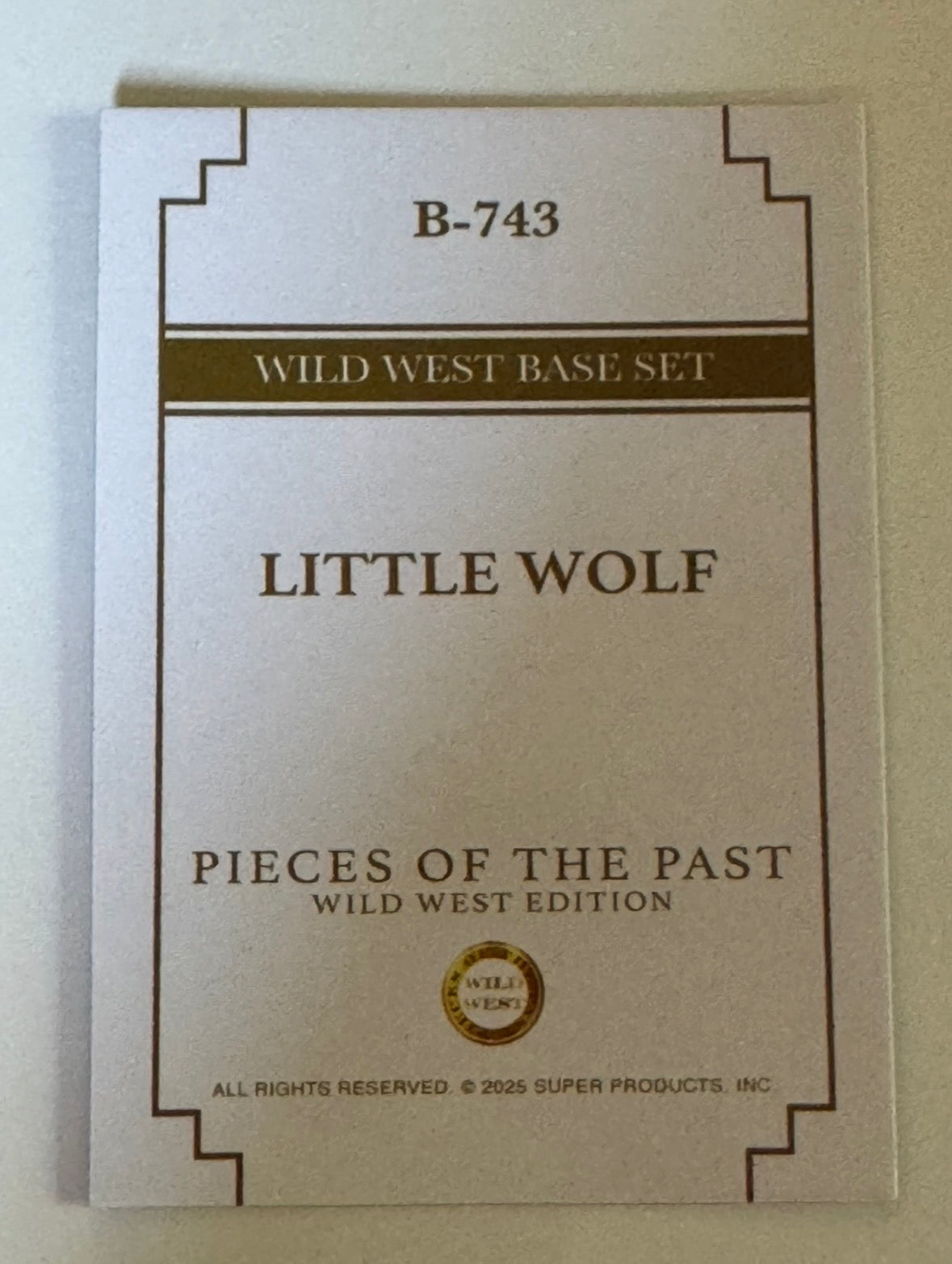 2025 Pieces of the Past Wild West Edition Little Wolf Base Card #B-743