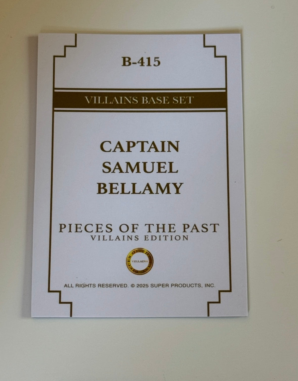 2025 Pieces of the Past Villains Edition Captain Samuel Bellamy