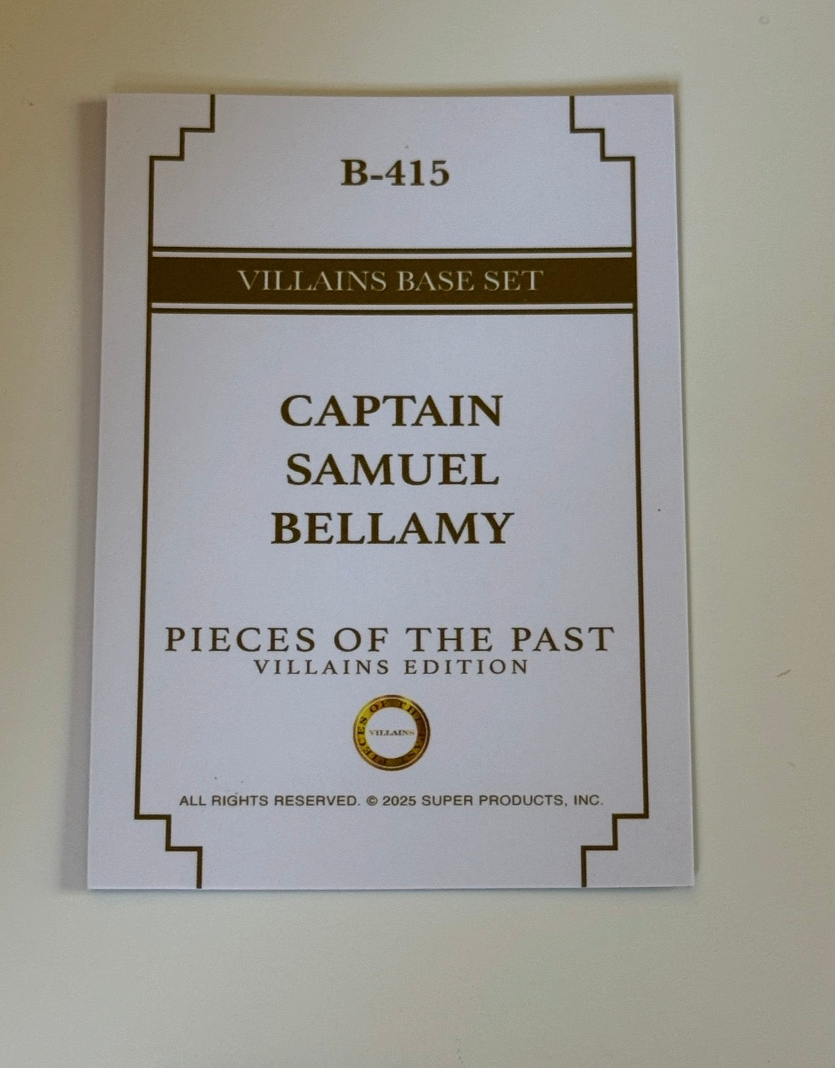 2025 Pieces of the Past Villains Edition Captain Samuel Bellamy