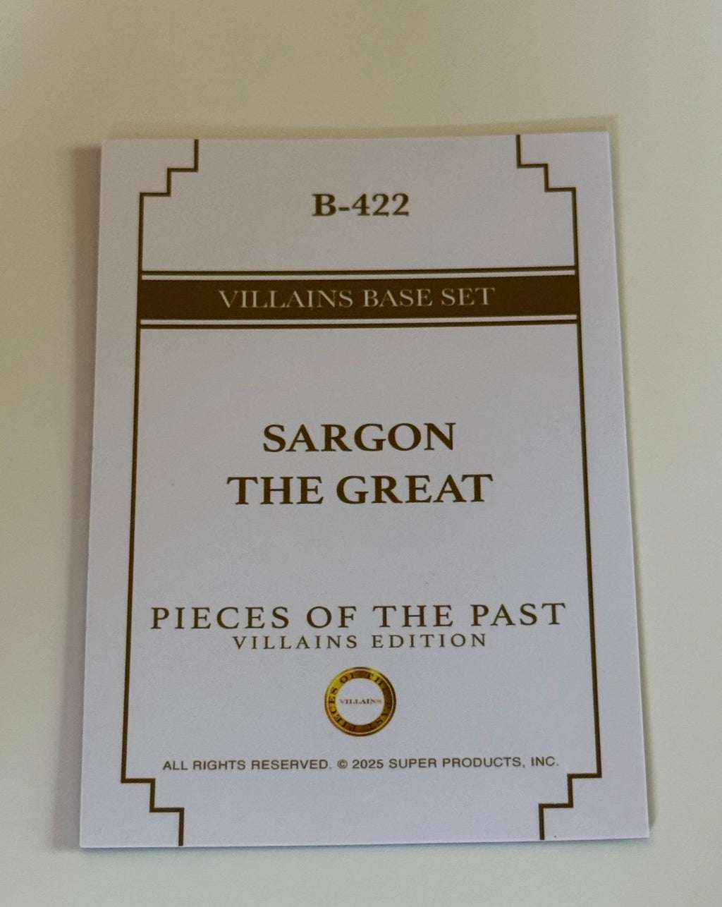 2025 Pieces of the Past Villains Edition Sargon The Great #B-422
