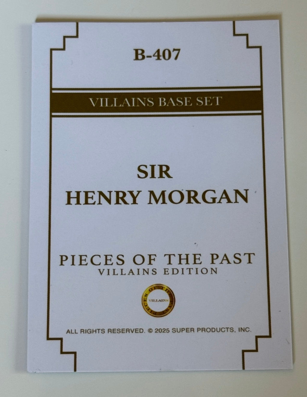 2025 Pieces of the Past Villains Edition Sir Henry Morgan #B-407