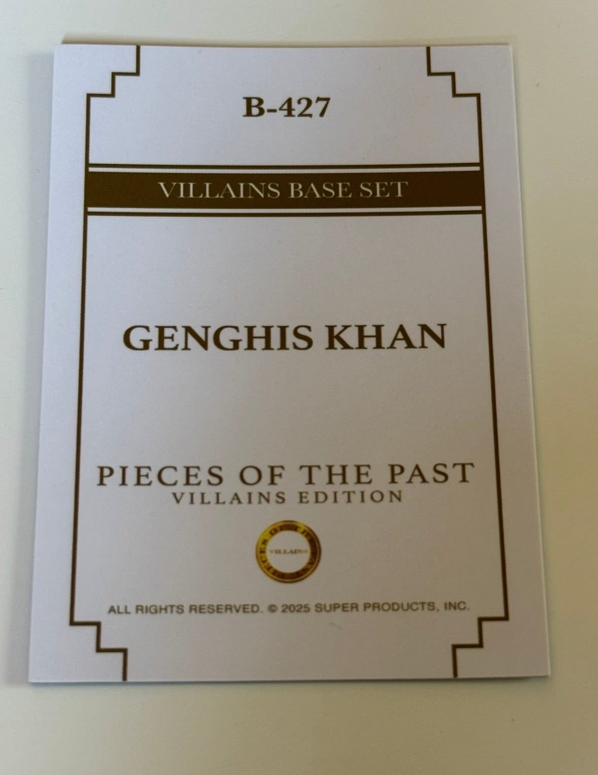 2025 Pieces of the Past Villains Edition Genghis Khan #B-427