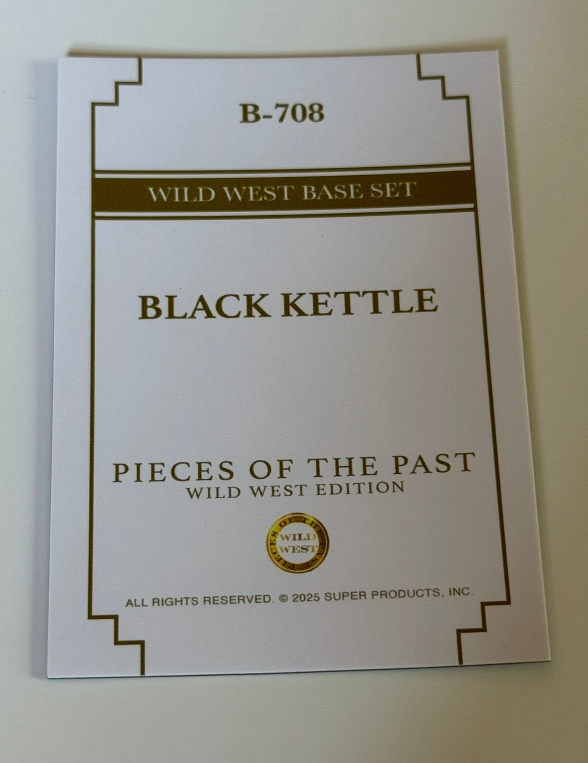 2025 Pieces of the Past Wild West Edition Black Kettle Base Card #B-708