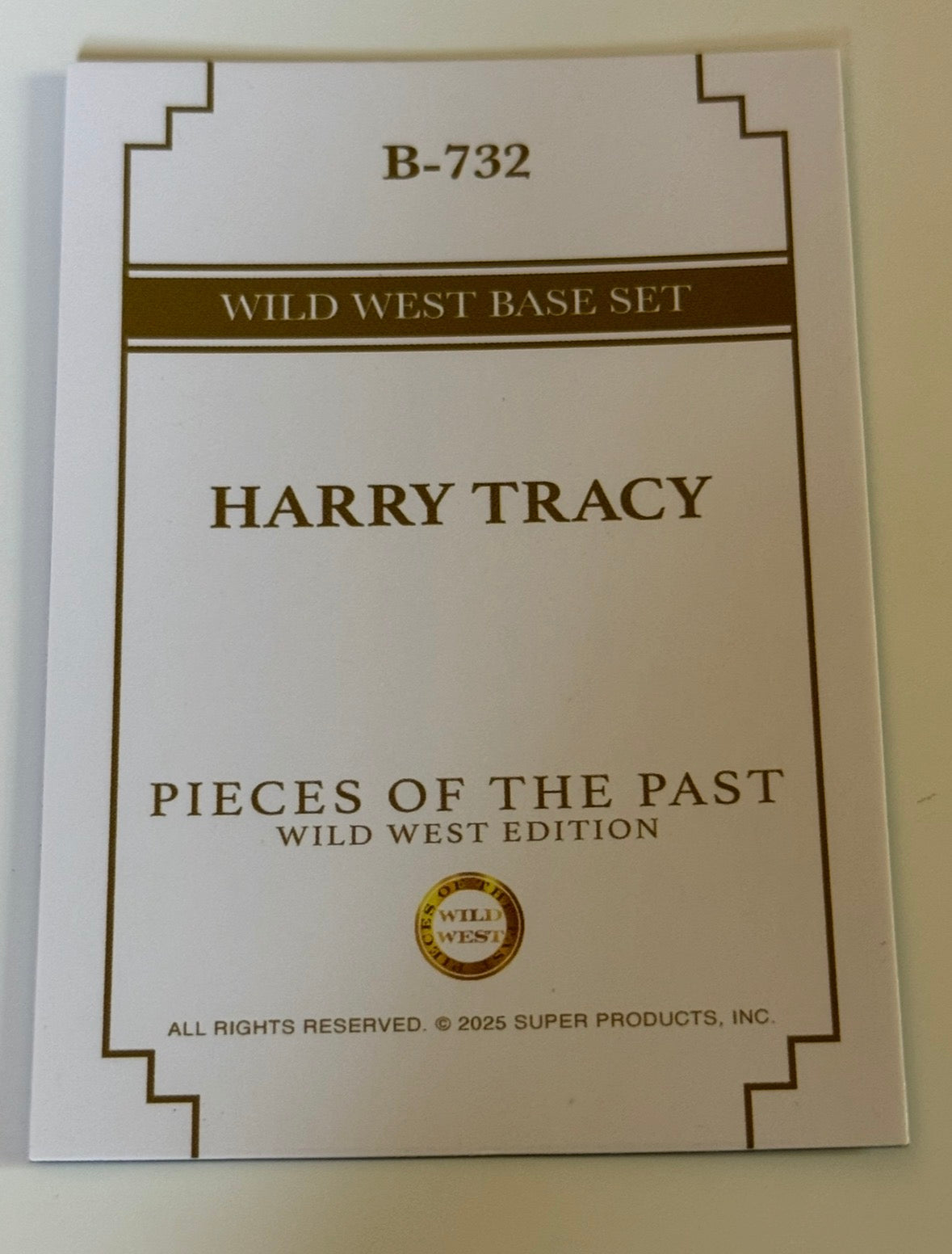 2025 Pieces of the Past Wild West Edition Harry Tracy Base Card #B-732