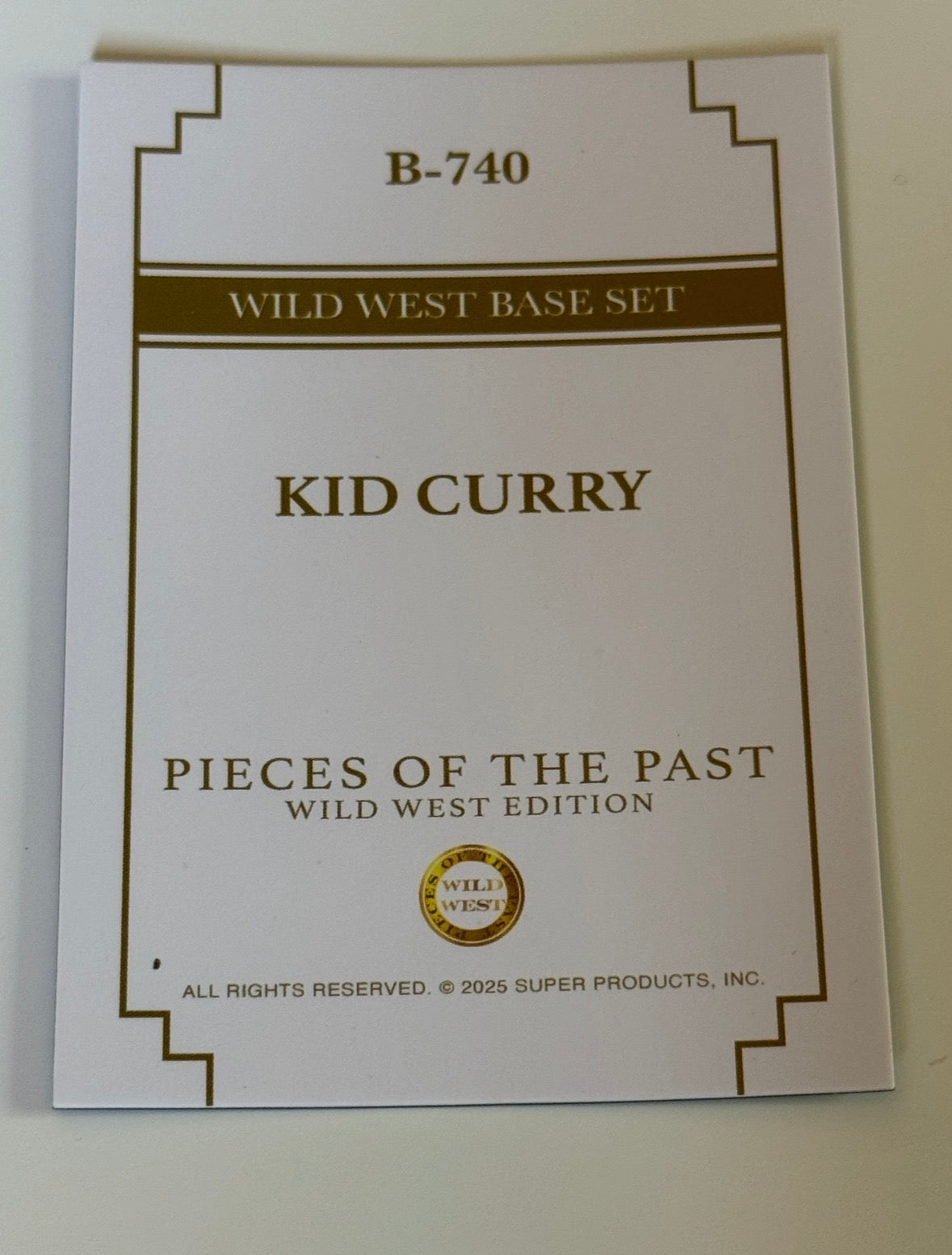 2025 Pieces of the Past Wild West Edition Kid Curry Base Card #B-740