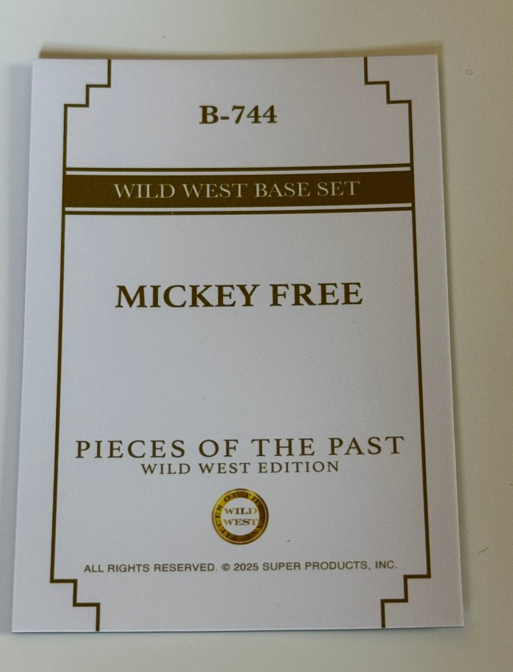2025 Pieces of the Past Wild West Edition Mickey Free Base Card #B-744