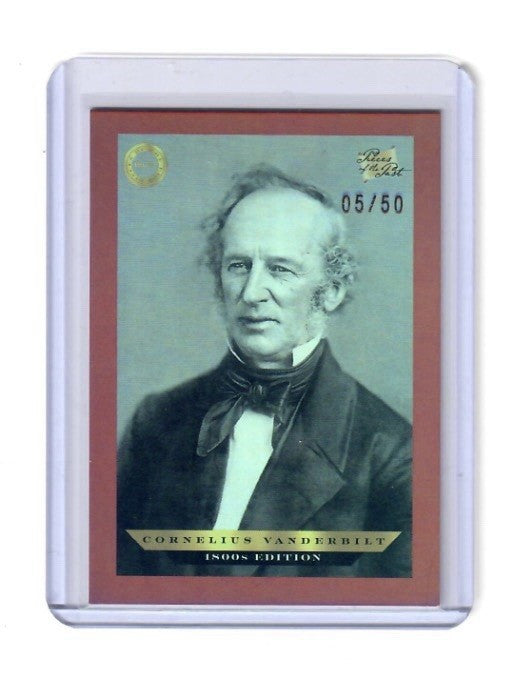 2024 Pieces of the Past 1800s Cornelius Vanderbilt Red Rainbow RARE 05/50 CARD!