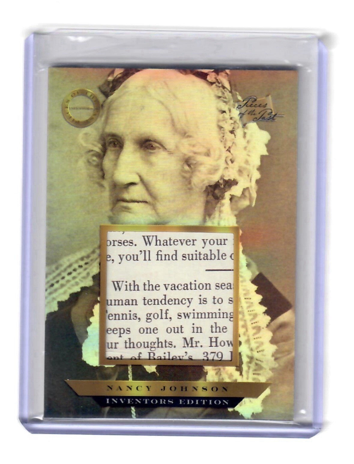 2025 Pieces of the Past Inventors Edition Nancy Johnson Authentic Relic #533