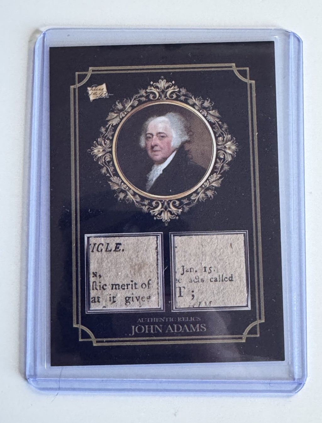 2024 Pieces of the Past John Adams Authentic Dual Newspaper Relic #DUAL-6A