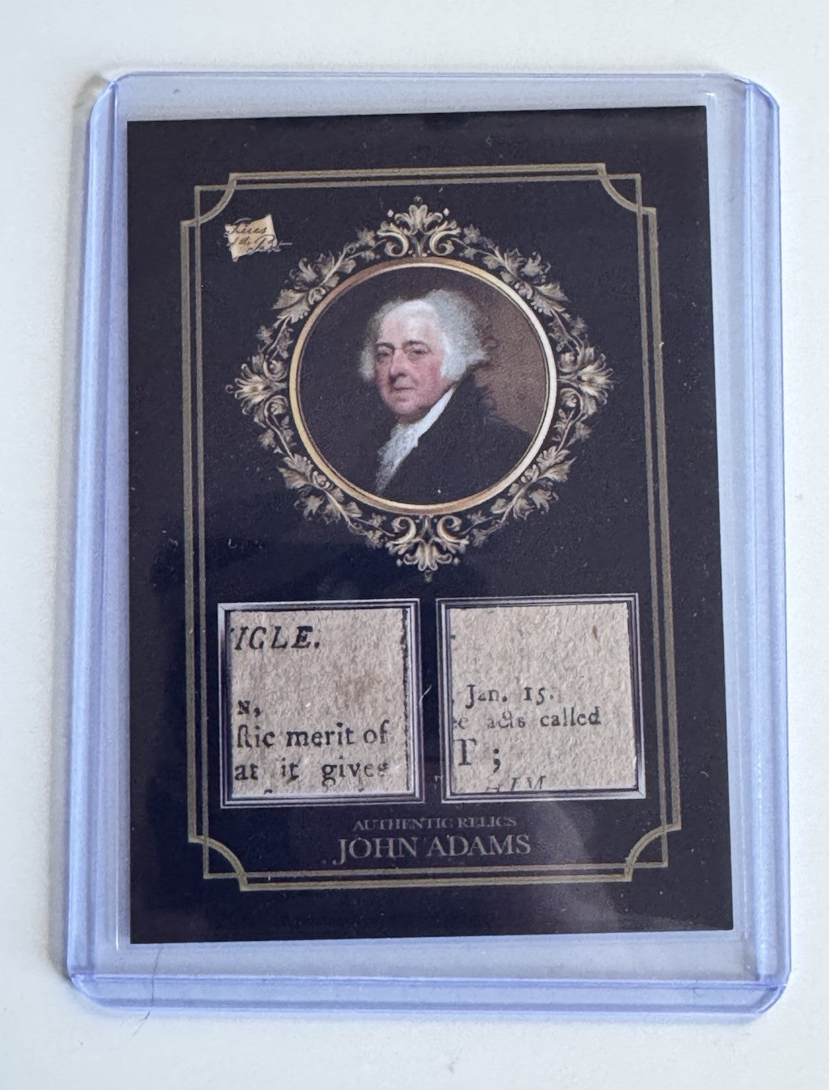 2024 Pieces of the Past John Adams Authentic Dual Newspaper Relic #DUAL-6A