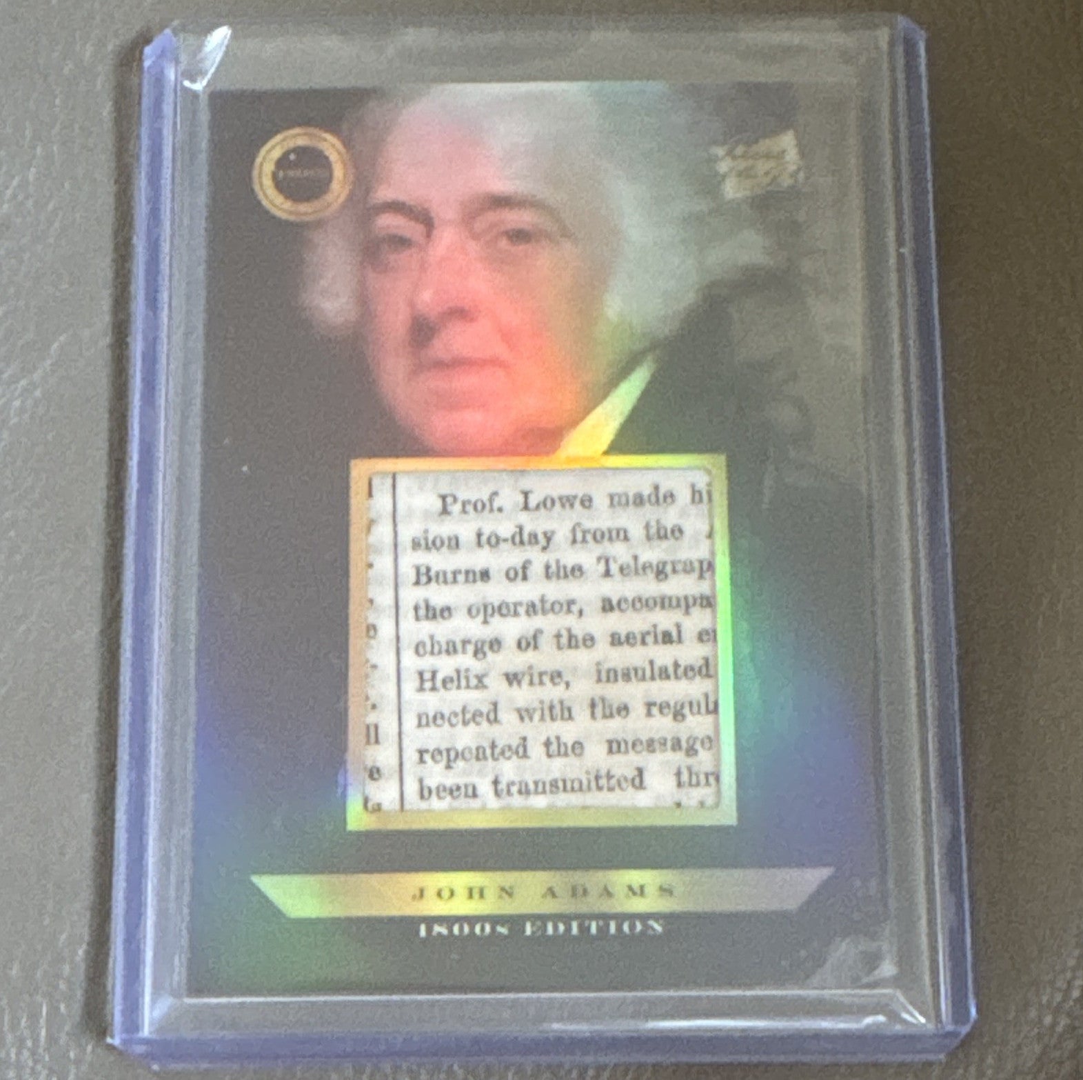 2024 Pieces of the Past 1800s Edition John Adams Authentic Relic #116
