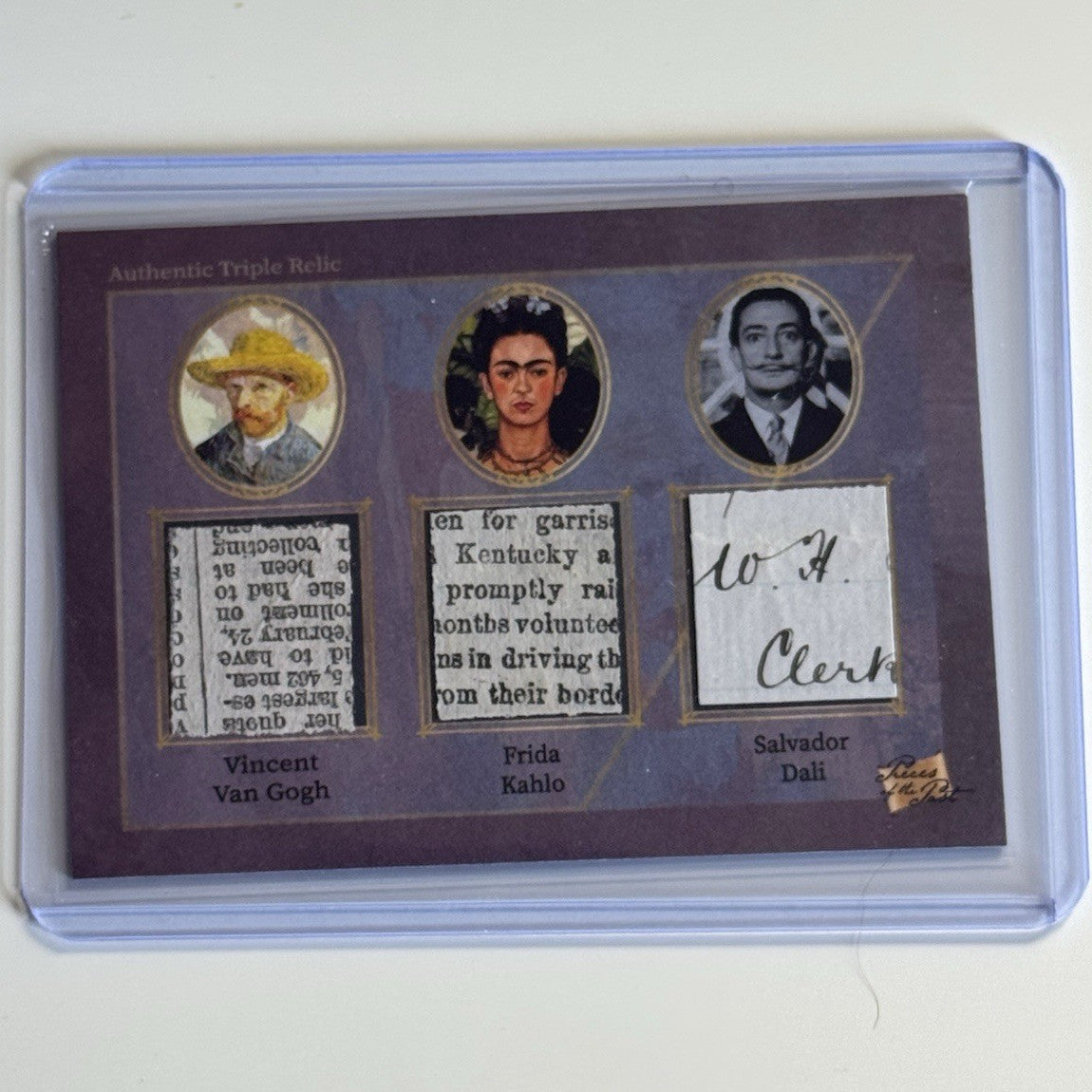 2025 Pieces of the Past Vincent Van Gogh Frida Kahlo Salvador Dali Triple Relic