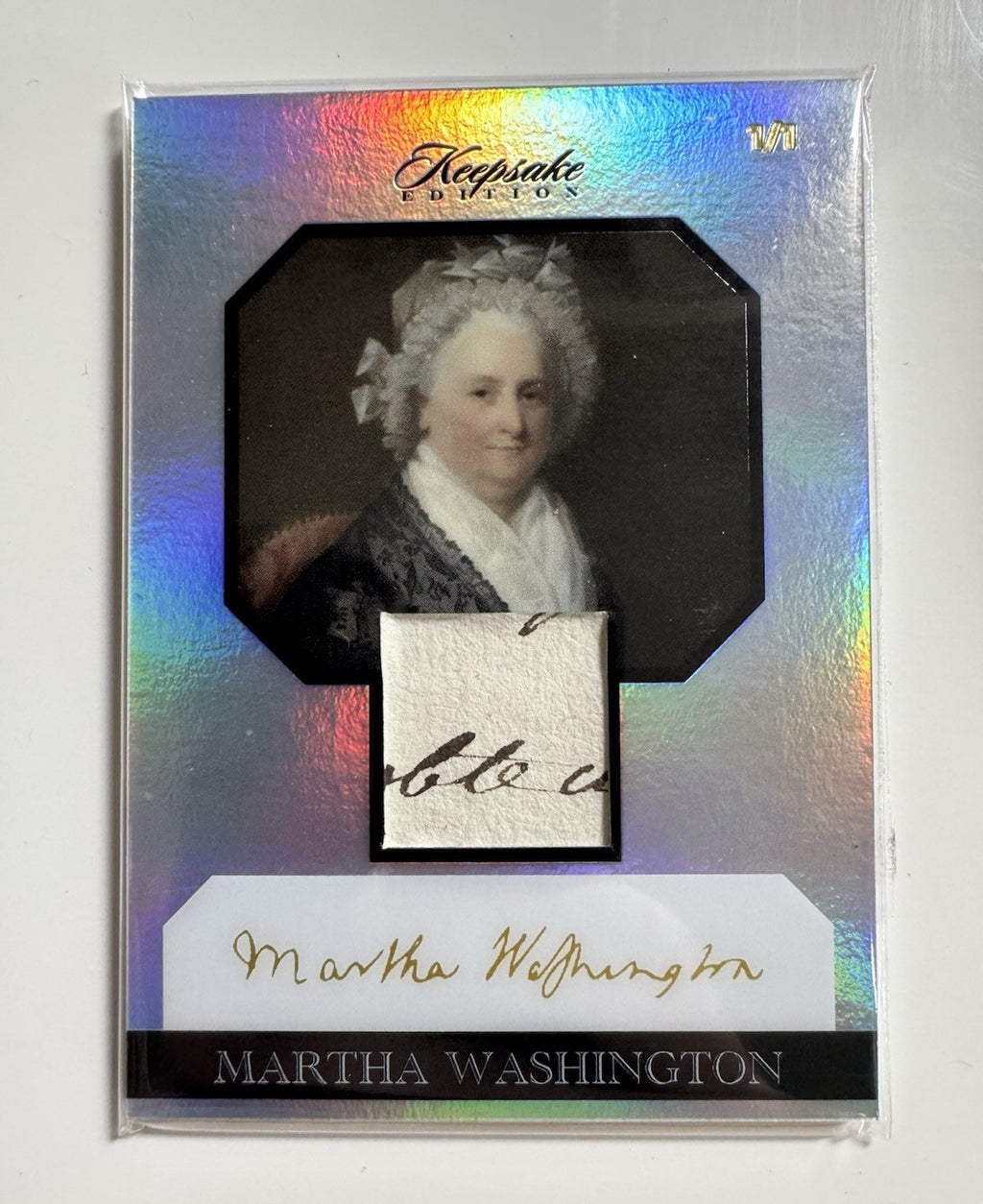 2023 Keepsake Edition Martha Washington 1/1 Handwritten Document Relic #158