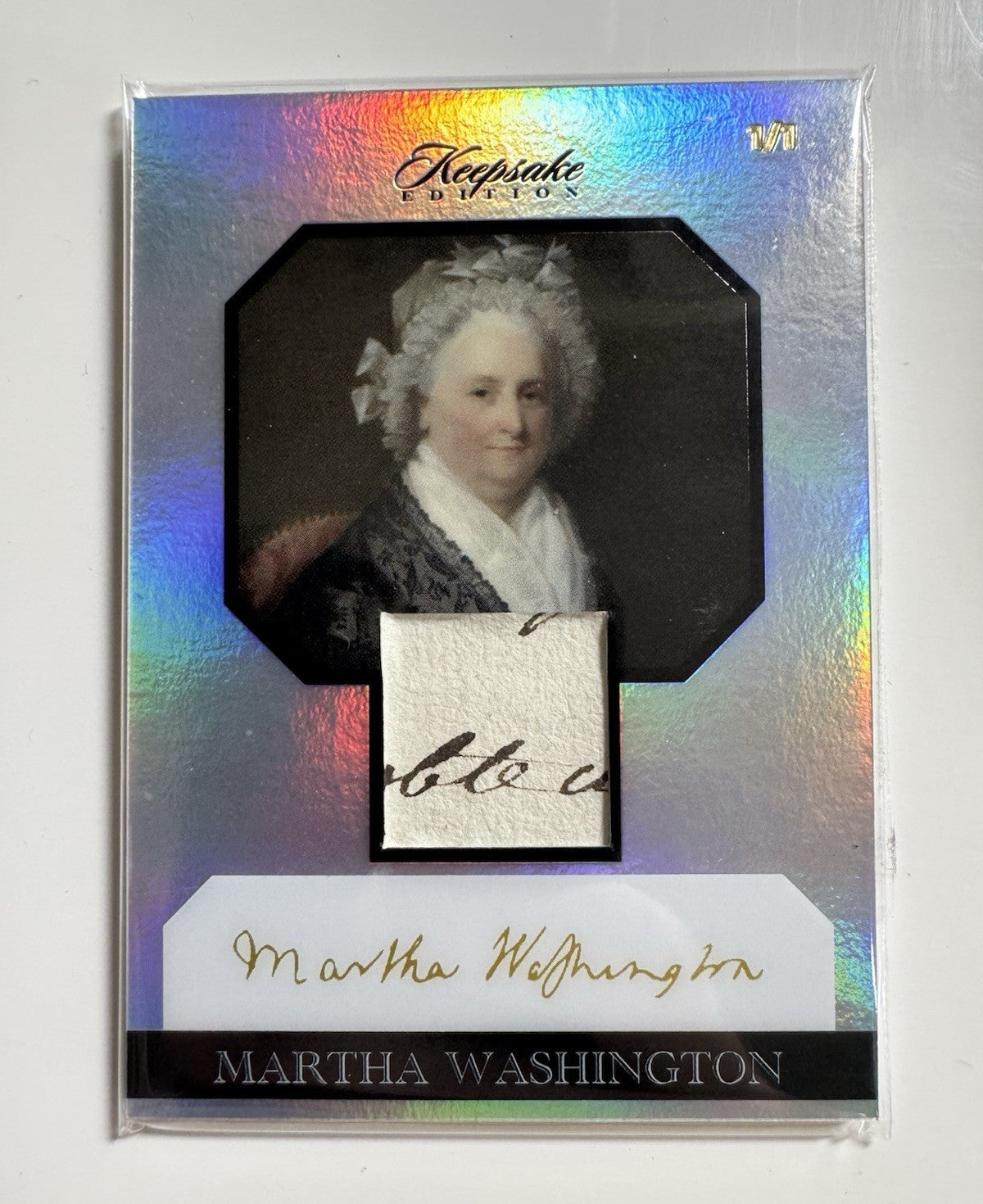 2023 Keepsake Edition Martha Washington 1/1 Handwritten Document Relic #158
