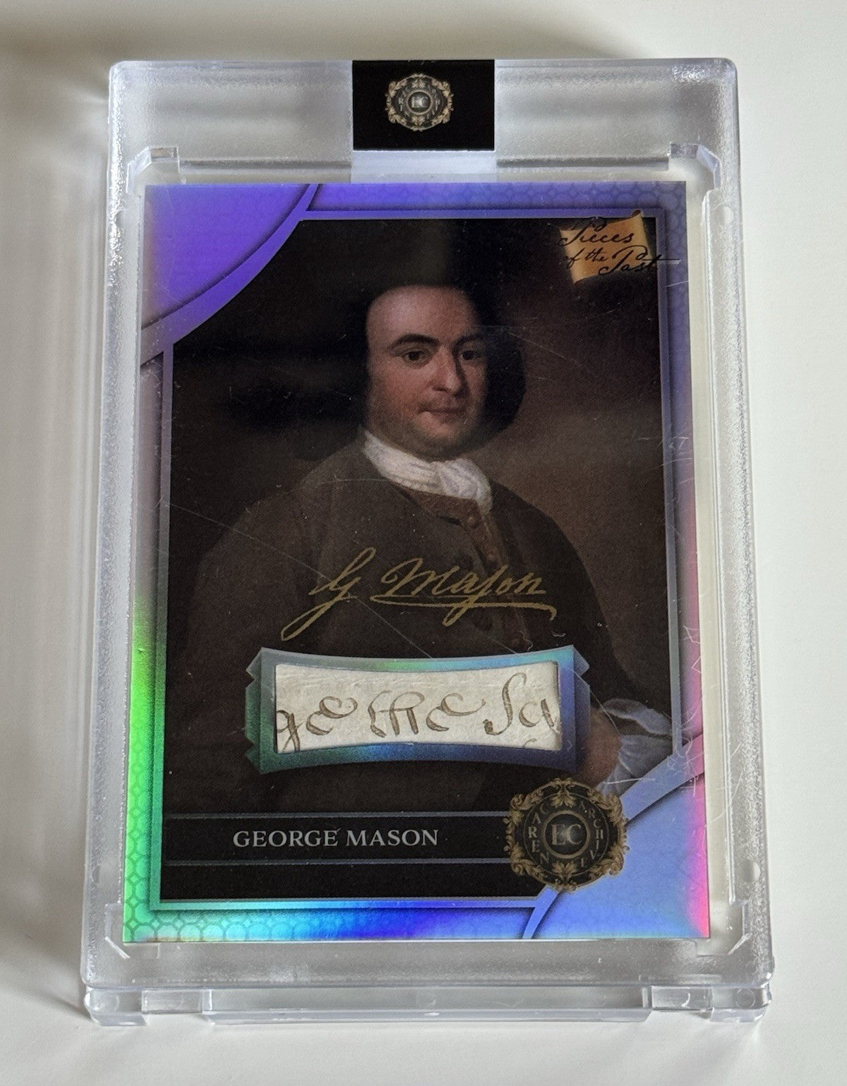 2025 Pieces of the Past 1776 Freedom Fighters George Mason Vellum Relic #111