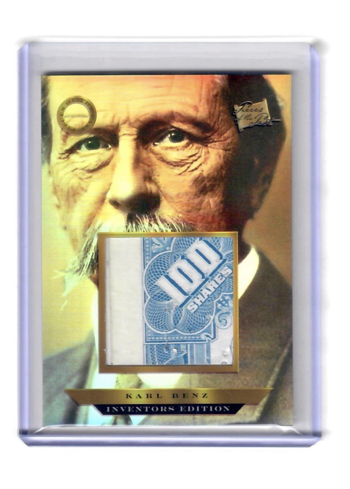 2025 Pieces of the Past Inventors Edition Karl Benz Stock Certificate Relic #503