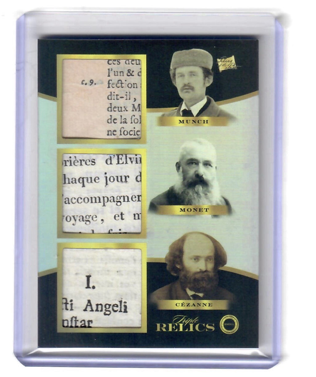 2024 Pieces of the Past 1800s Edition Munch Monet Cézanne Triple Relic #184