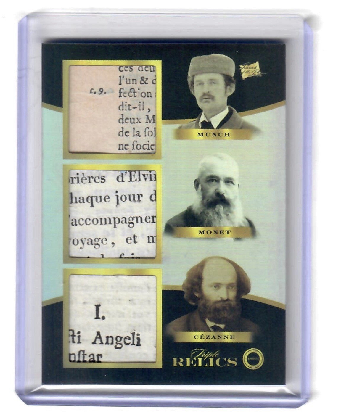 2024 Pieces of the Past 1800s Edition Munch Monet Cézanne Triple Relic #184