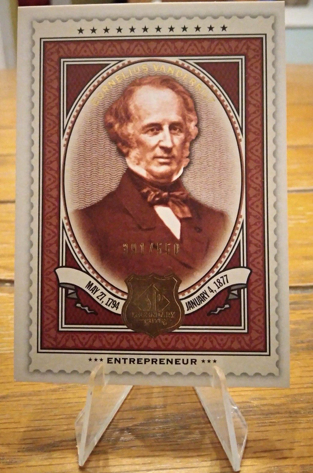 2009 SP Legendary Cuts Famous People Cornelius Vanderbilt Short Print /550 #155