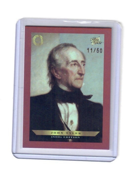 2024 Pieces of the Past 1800s Edition John Tyler Red Rainbow /50 11/50 #B-125