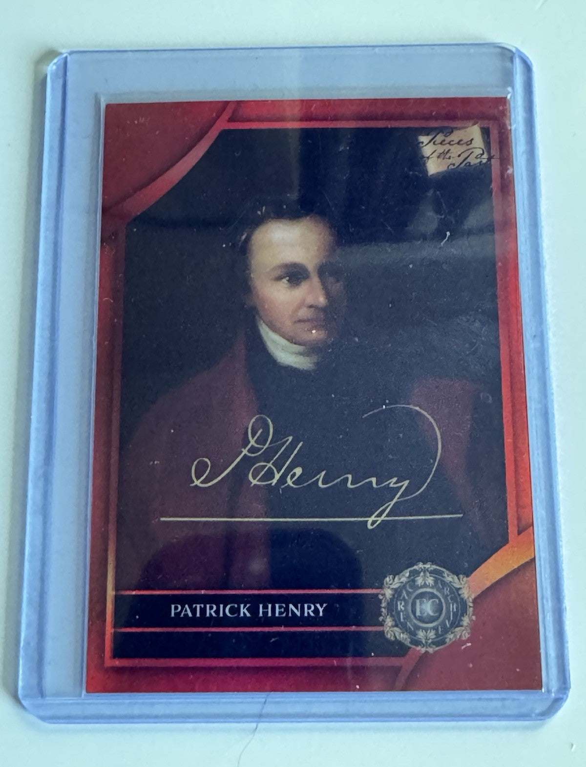 2025 Pieces of the Past Patrick Henry Crimson Base Trading Card #12