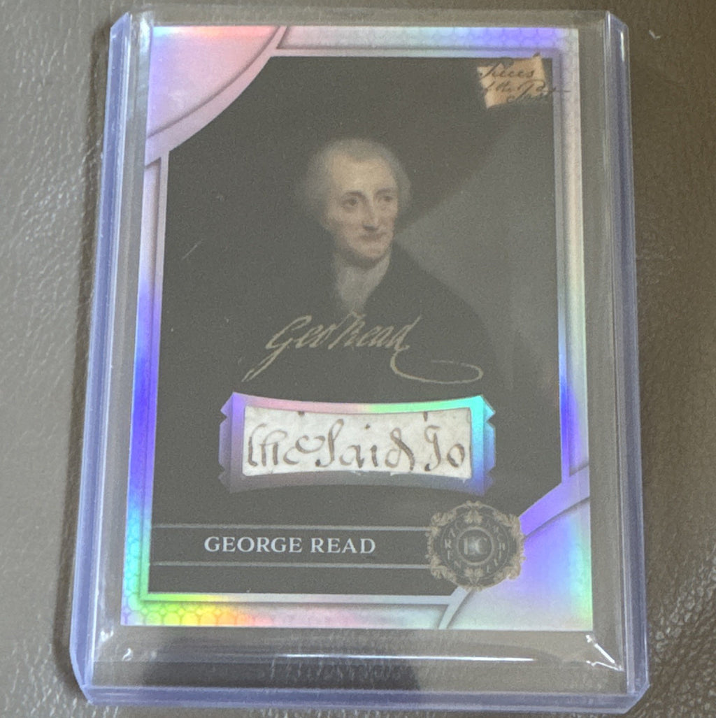 2024 Pieces of the Past 1776 Freedom Fighters George Read Handwritten Relic #143