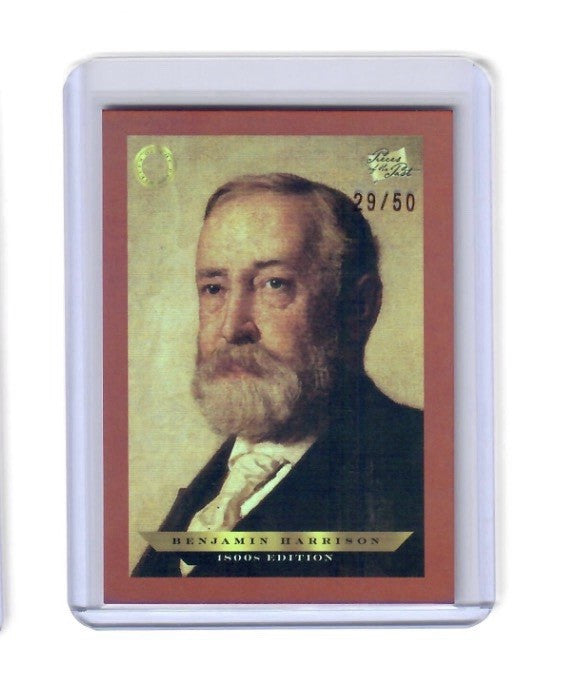 2024 Pieces of the Past 1800s Edition Benjamin Harrison Red Rainbow /50