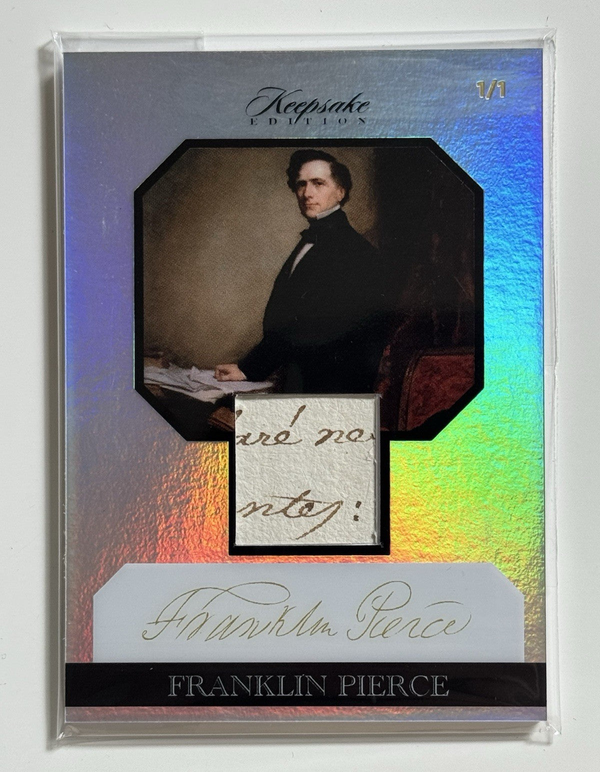 2023 Keepsake Edition Franklin Pierce 1/1 Handwritten Document Relic #115